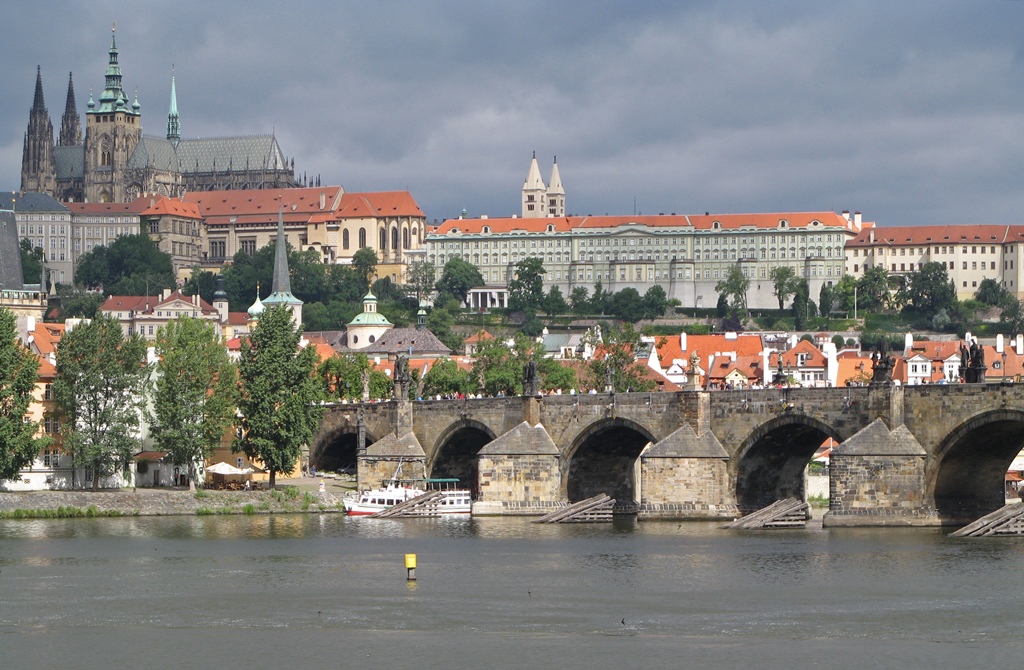 Charles Bridge with 'Icebreakers'