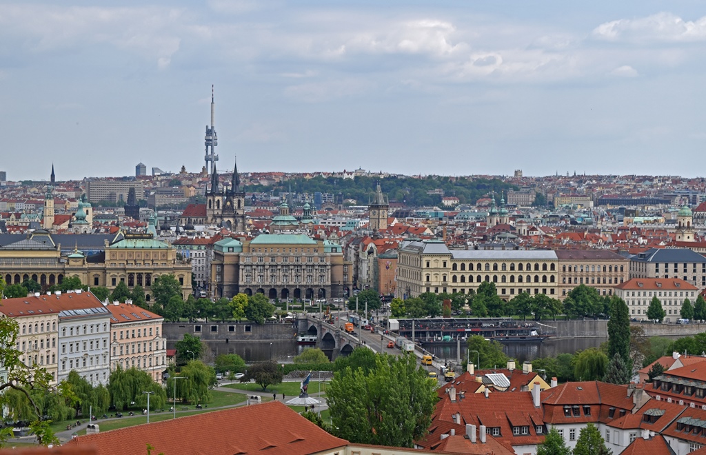 Mánes Bridge and Old Town from Castle